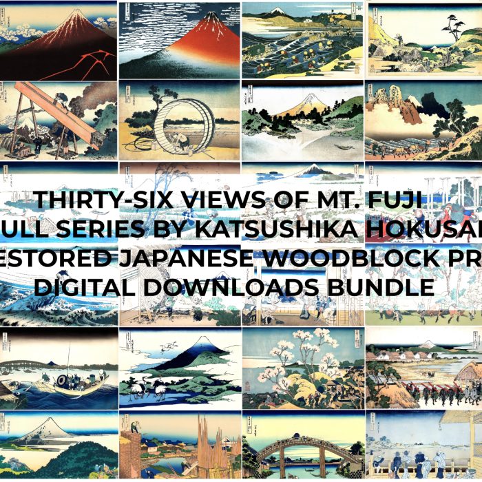 Thirty-six Views of Mt. Fuji: Digital Art Prints by Katsushika Hokusai-bundle of 36 pieces
