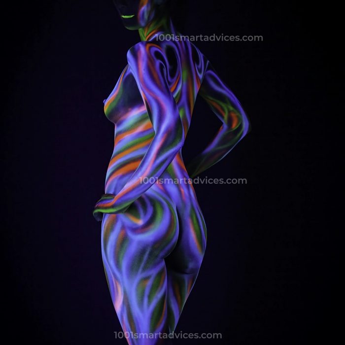 Black Light Fluorescent Body Paint by Lynn Schockmel