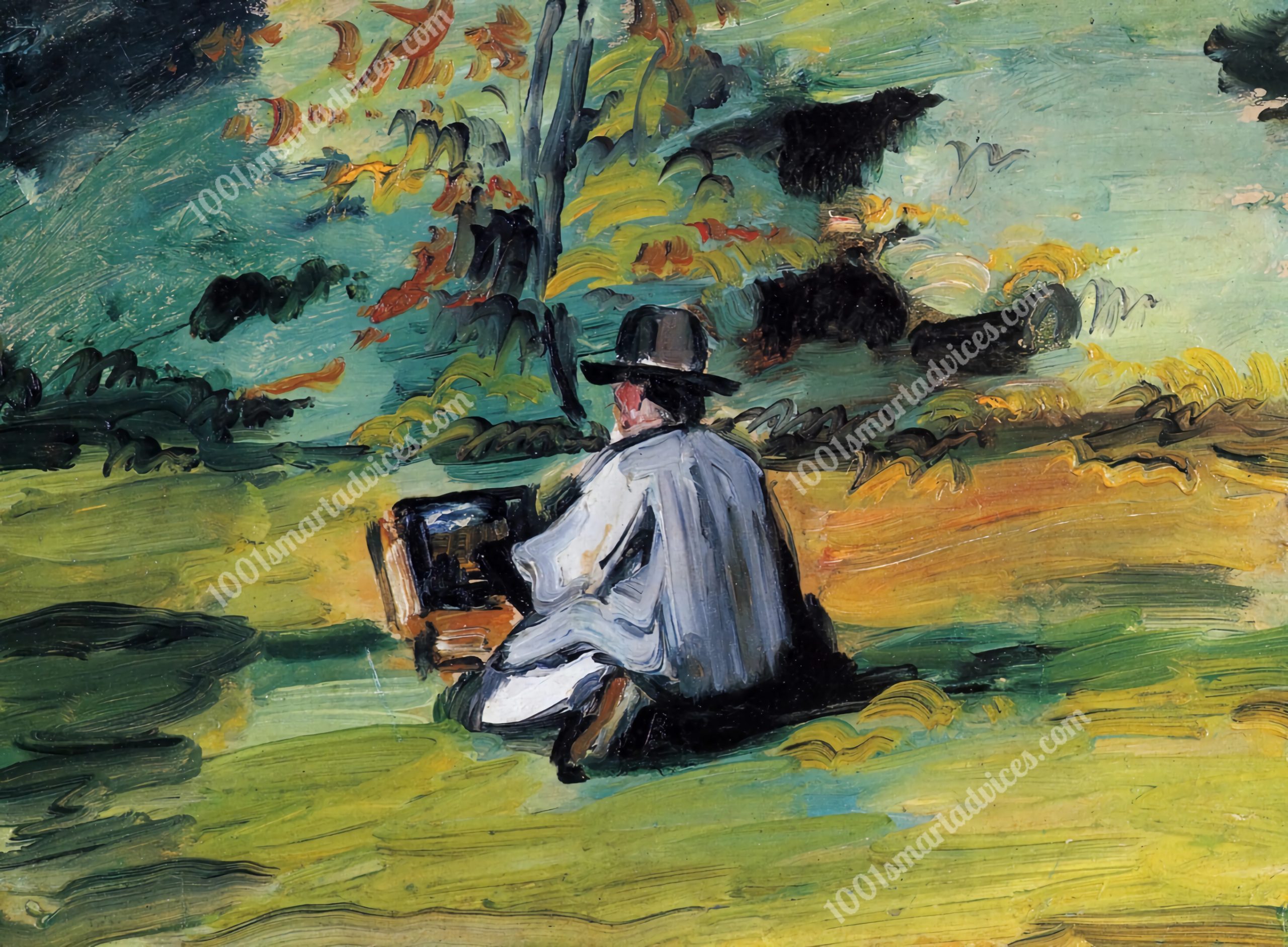 Un peintre au travail
