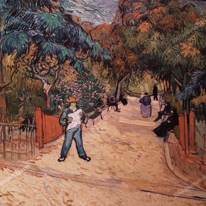 Entrance to the Public Gardens in Arles by Vincent Van Gogh
