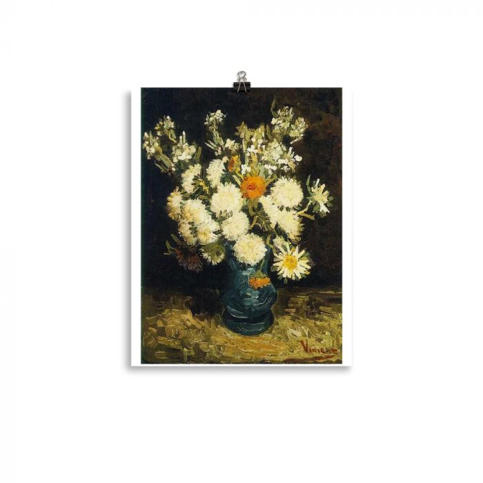 Flowers in a Blue Vase by Vincent van Gogh