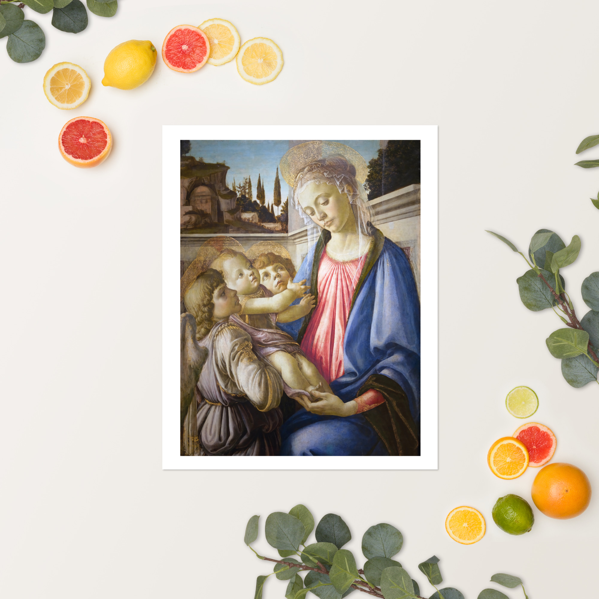 Madonna and Child and Two Angels by Sandro Botticelli - Image 4