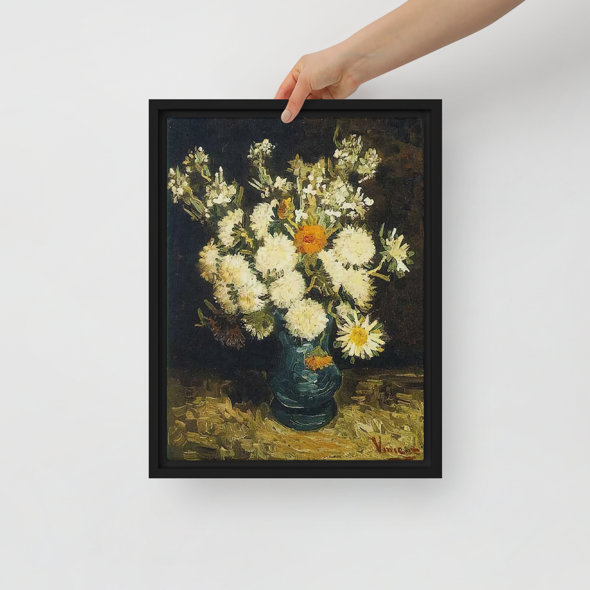 Flowers in a Blue Vase by Vincent van Gogh - Image 2