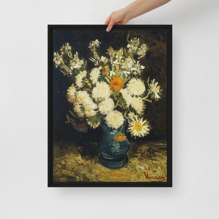 Flowers in a Blue Vase by Vincent van Gogh