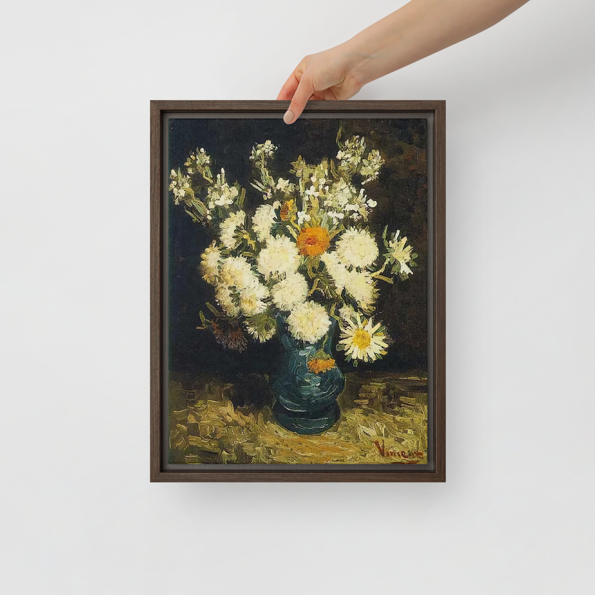 Flowers in a Blue Vase by Vincent van Gogh - Image 4