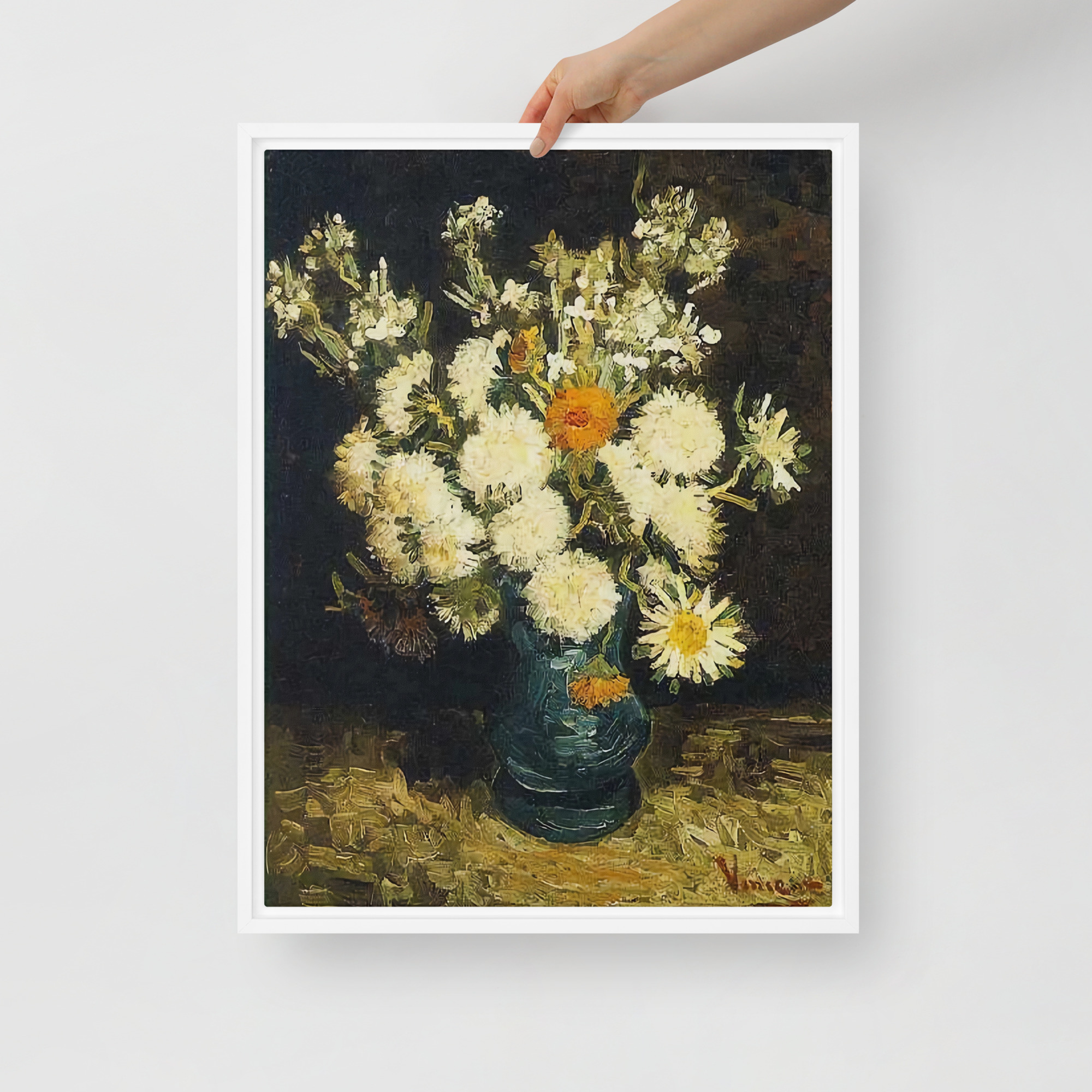 Flowers in a Blue Vase by Vincent van Gogh - Image 8