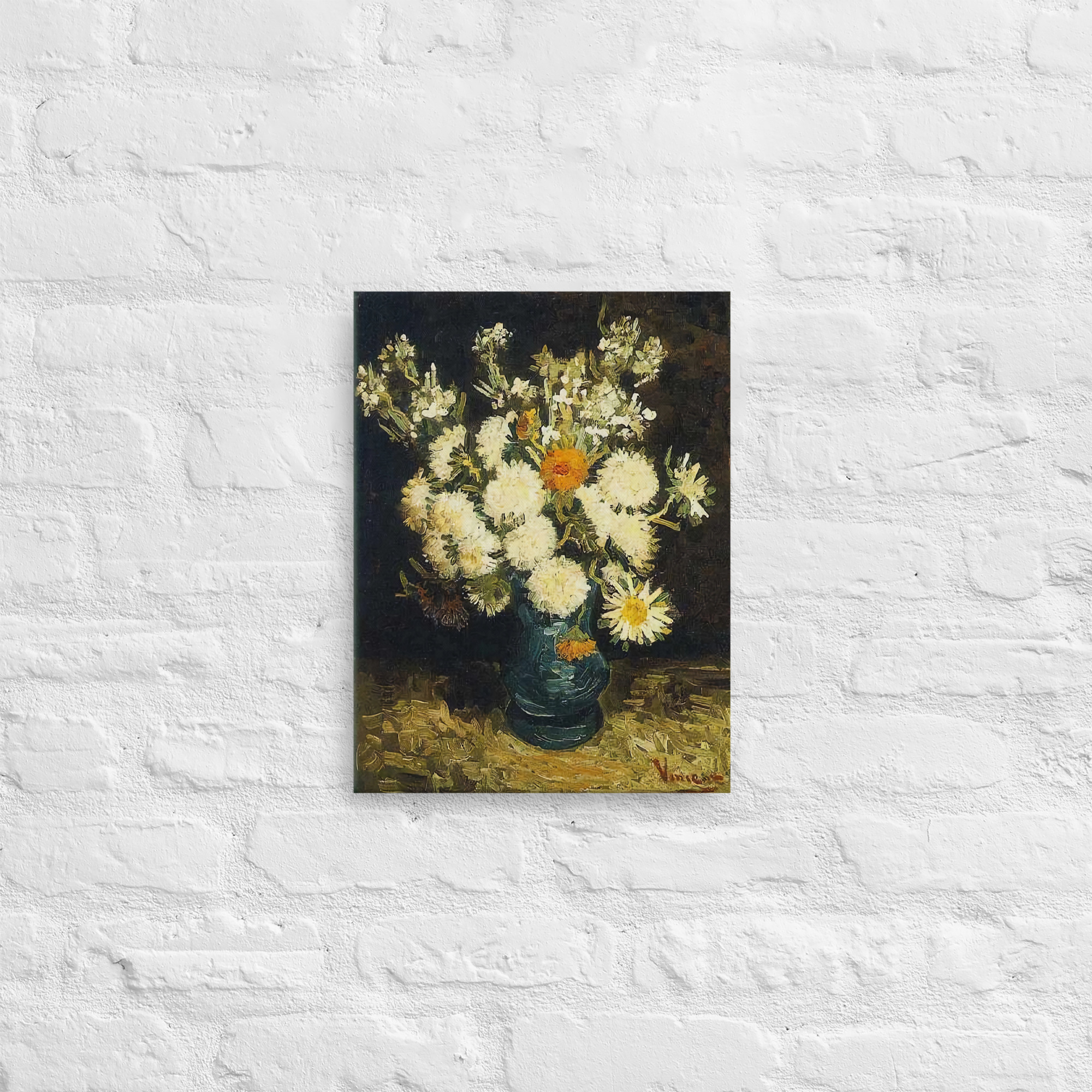 Flowers in a Blue Vase by Vincent van Gogh - Image 2