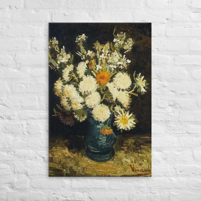 Flowers in a Blue Vase by Vincent van Gogh