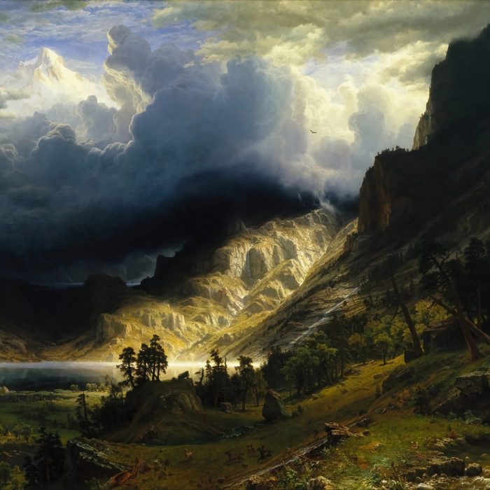 A Storm in the Rocky Mountains, Mt. Rosalie by Albert Bierstadt