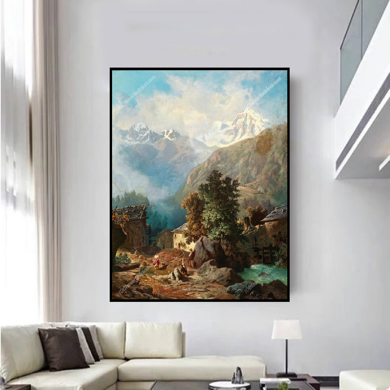 The Family Idyll, in the Background a View of Ortler from Mals by Anton Karinger - Image 2