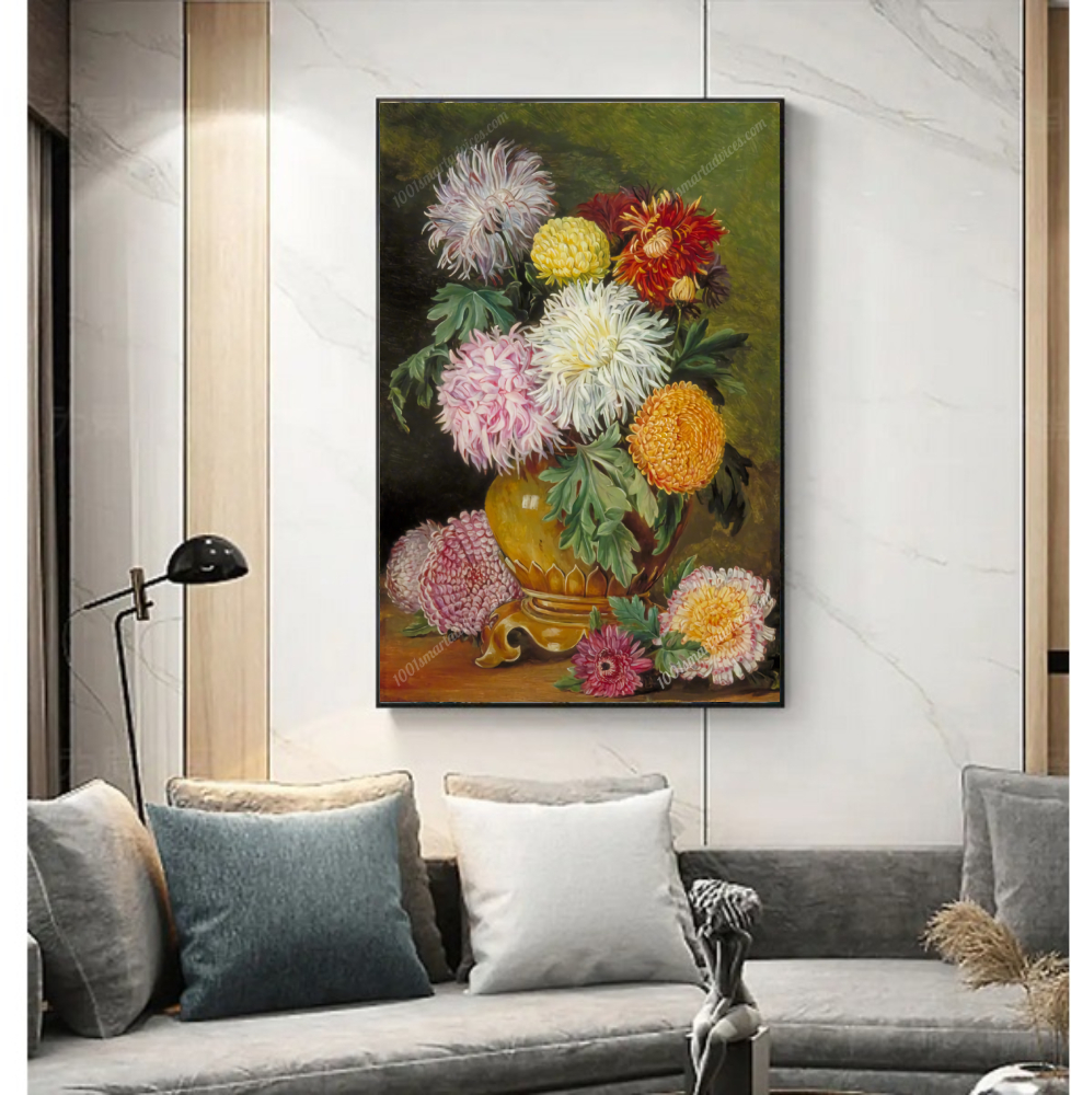 Japanese Chrysanthemums by Marianne North - Image 2
