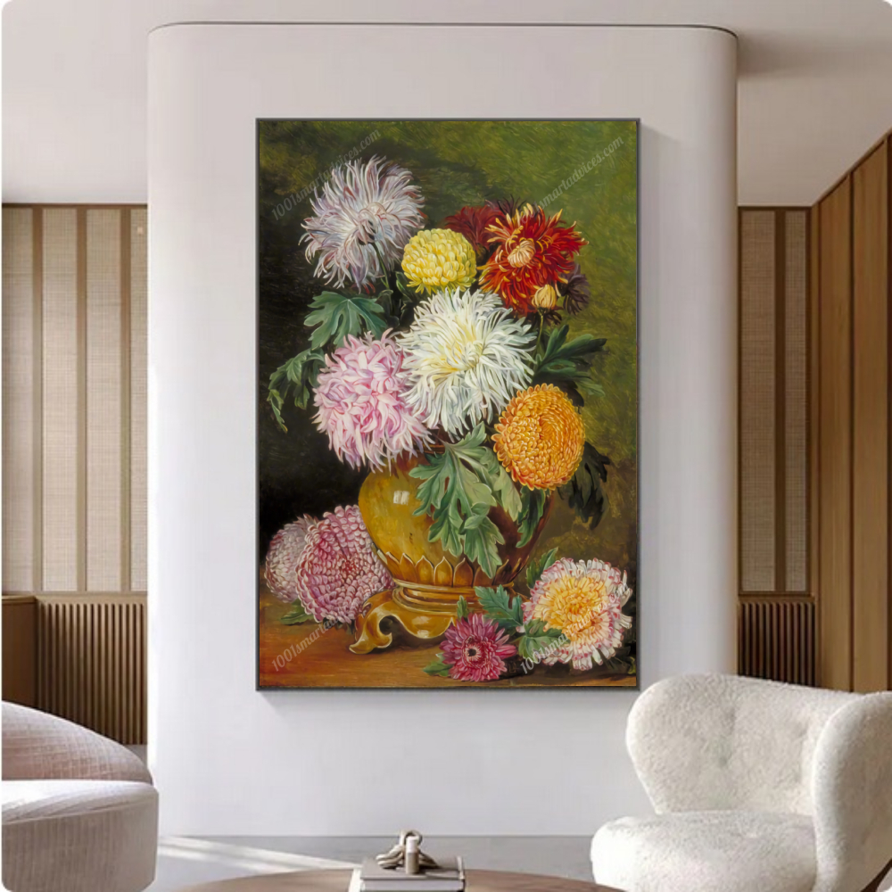 Japanese Chrysanthemums by Marianne North - Image 3