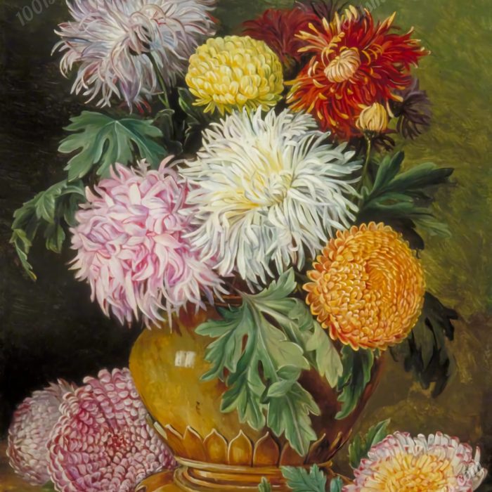 Japanese Chrysanthemums by Marianne North