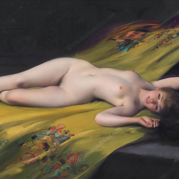 Reclining Nude by Luis Ricardo Falero