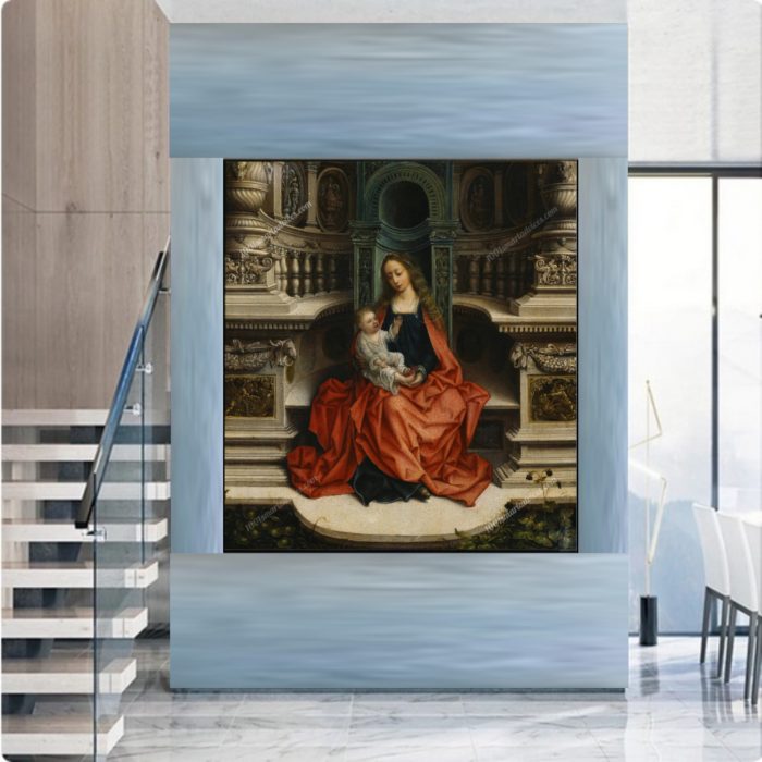 The Madonna and Child Enthroned by Adrian Isenbrandt