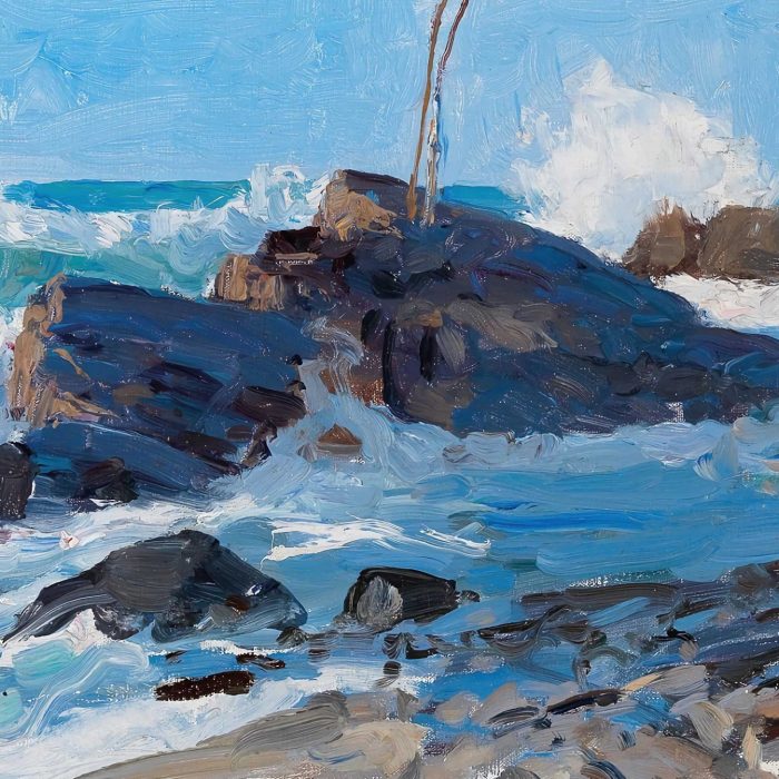 Stormy Seas on a Rocky Coast by Alfred Zoff