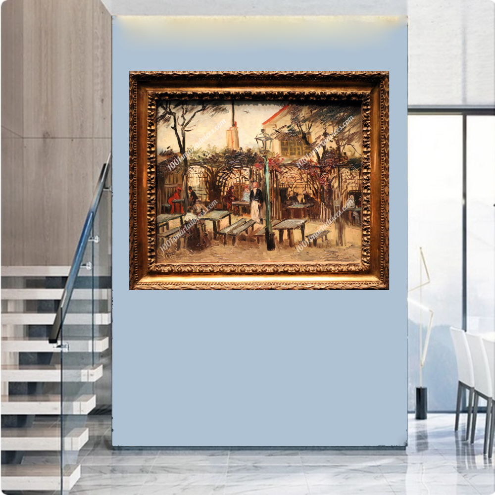 Terrace of a Cafe on Montmartre (La Guinguette) by Vincent Van Gogh - Image 3