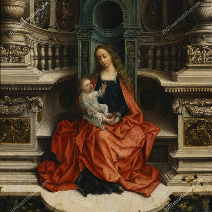 The Madonna and Child Enthroned by Adrian Isenbrandt