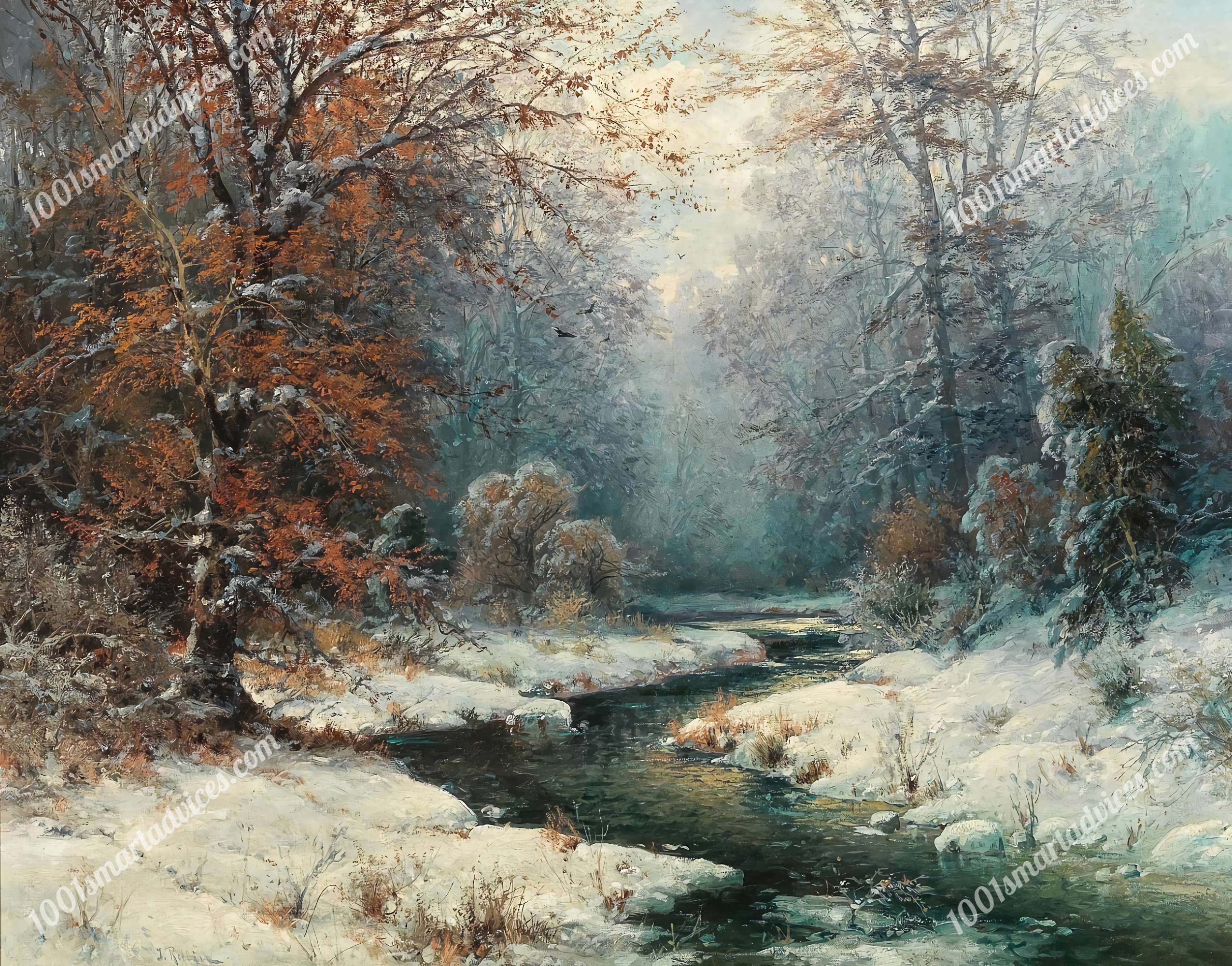 Winterliche Flusslandschaft