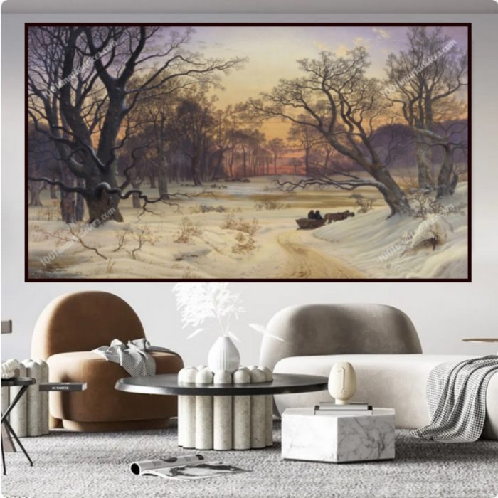 Winter Night in a Forest by Vilhelm Kyhn