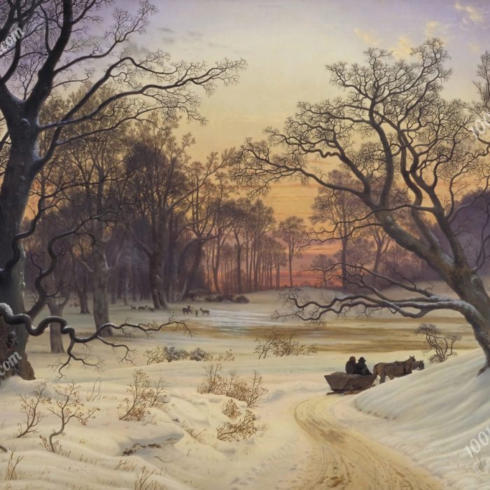 Winter Night in a Forest by Vilhelm Kyhn