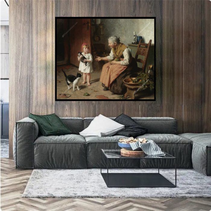 Bei Großmutter (At Grandmother’s) by Felix Schlesinger