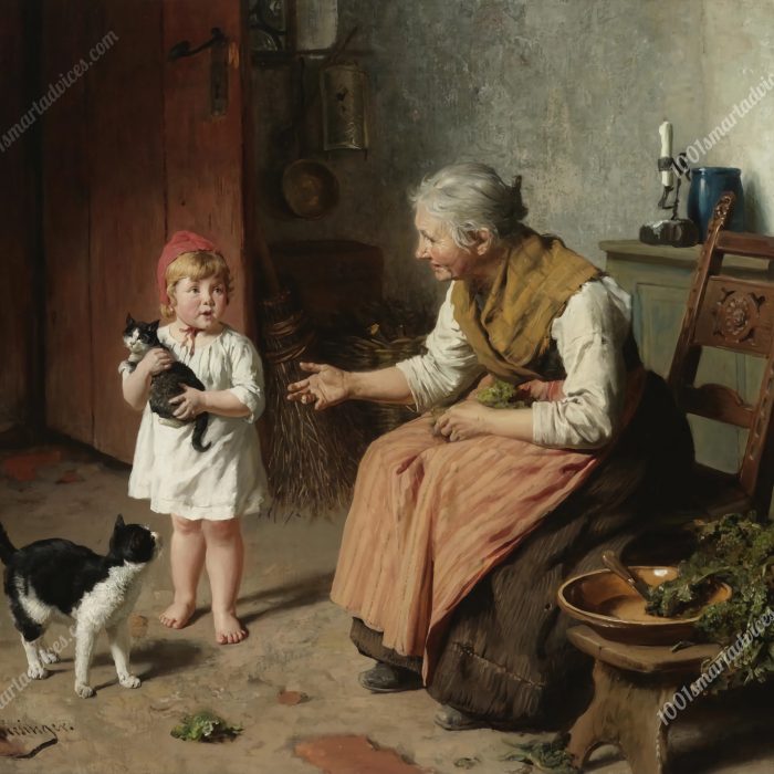 Bei Großmutter (At Grandmother’s) by Felix Schlesinger