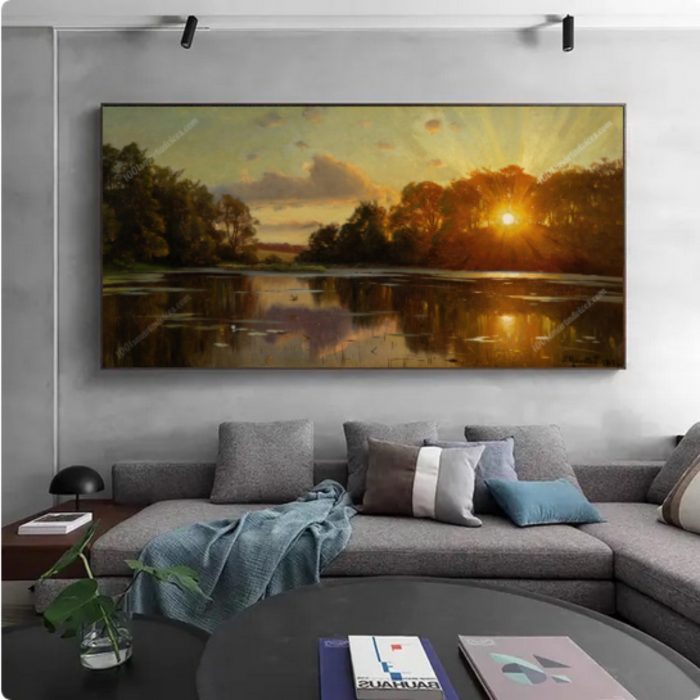 Sunset at Orholm by Peder Mork Monsted