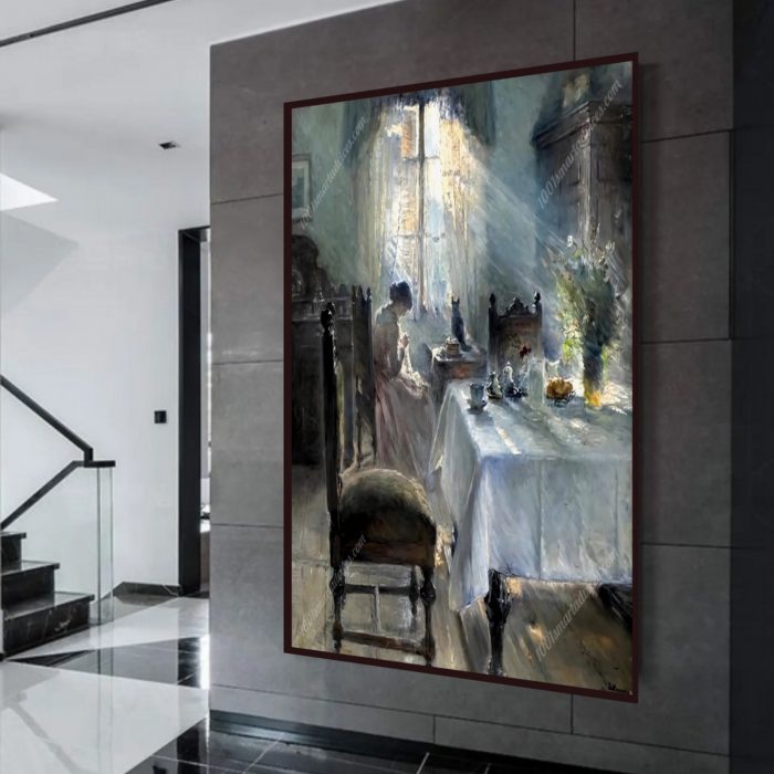 Nähende Frau(Sewing Woman) by Bertha Wegmann