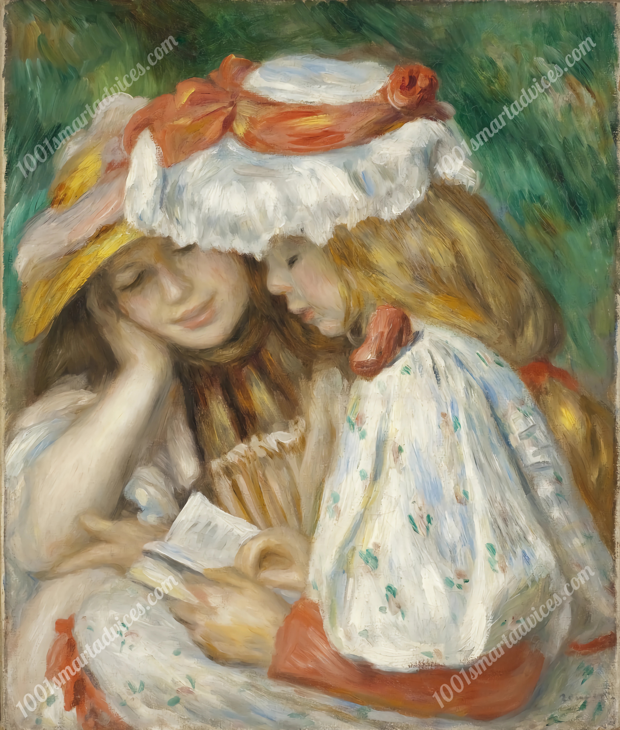 Two Girls Reading