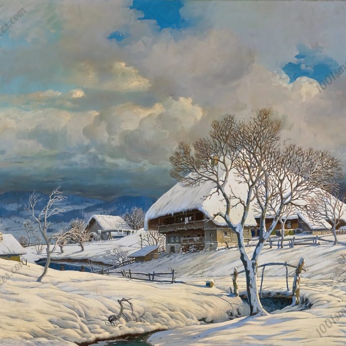 Winter Landscape by Karl Hauptmann