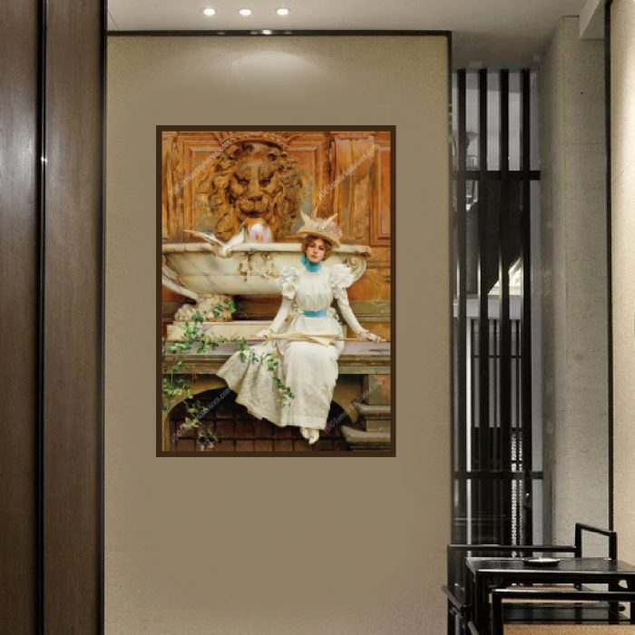 At the Fountain by Vittorio Matteo Corcos