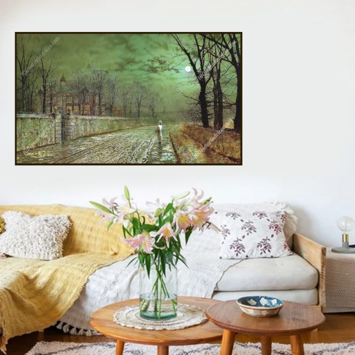 A Moonlit Evening by John Atkinson Grimshaw