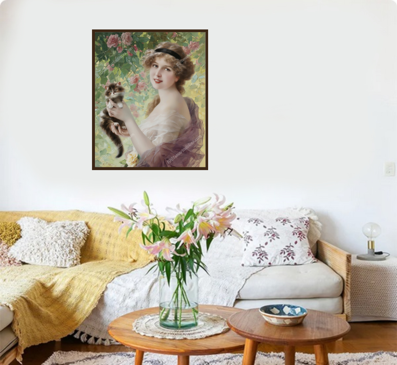 Son Petit Chaton (Her Little Kitten) by Emile Vernon - Image 2