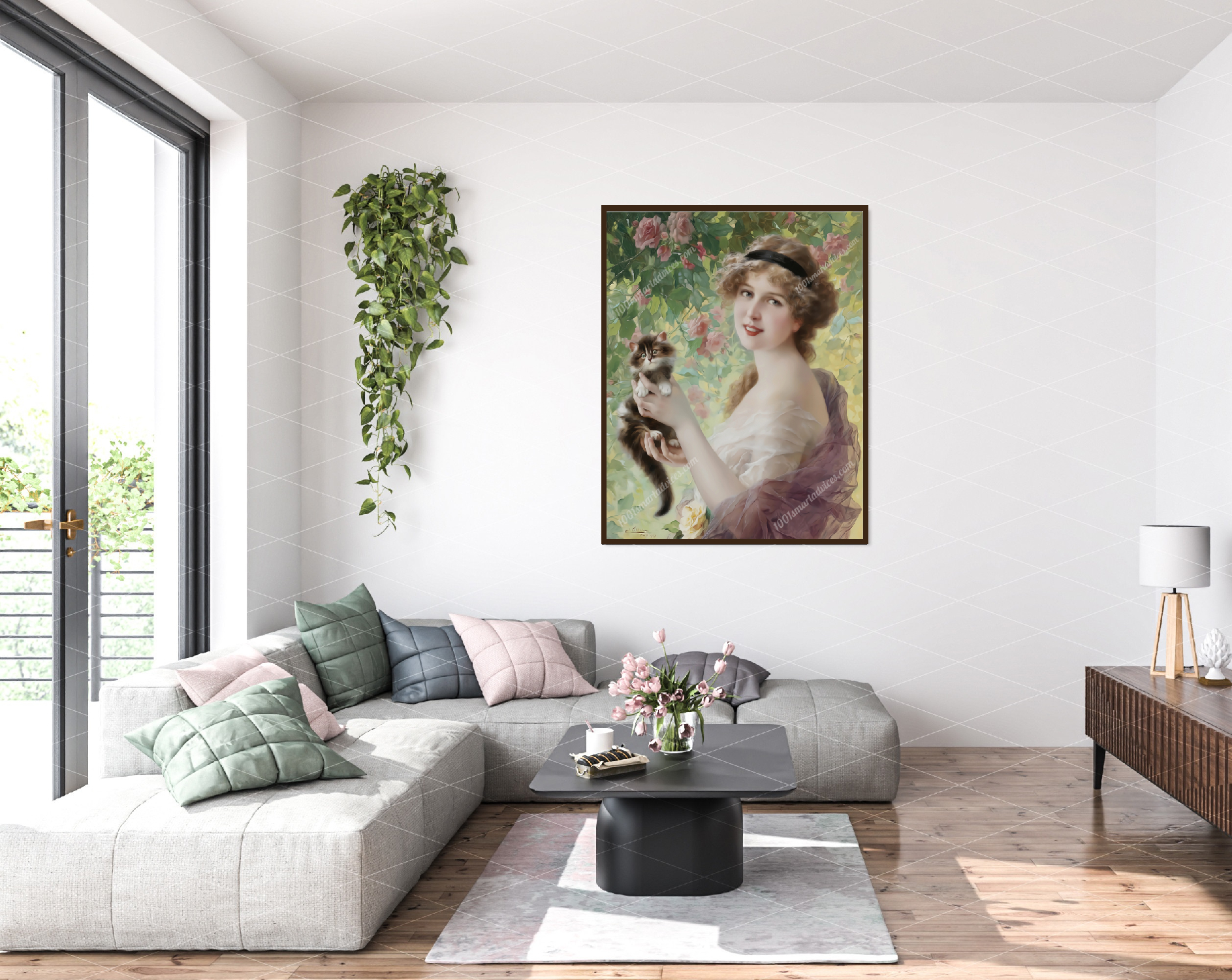 Son Petit Chaton (Her Little Kitten) by Emile Vernon - Image 3