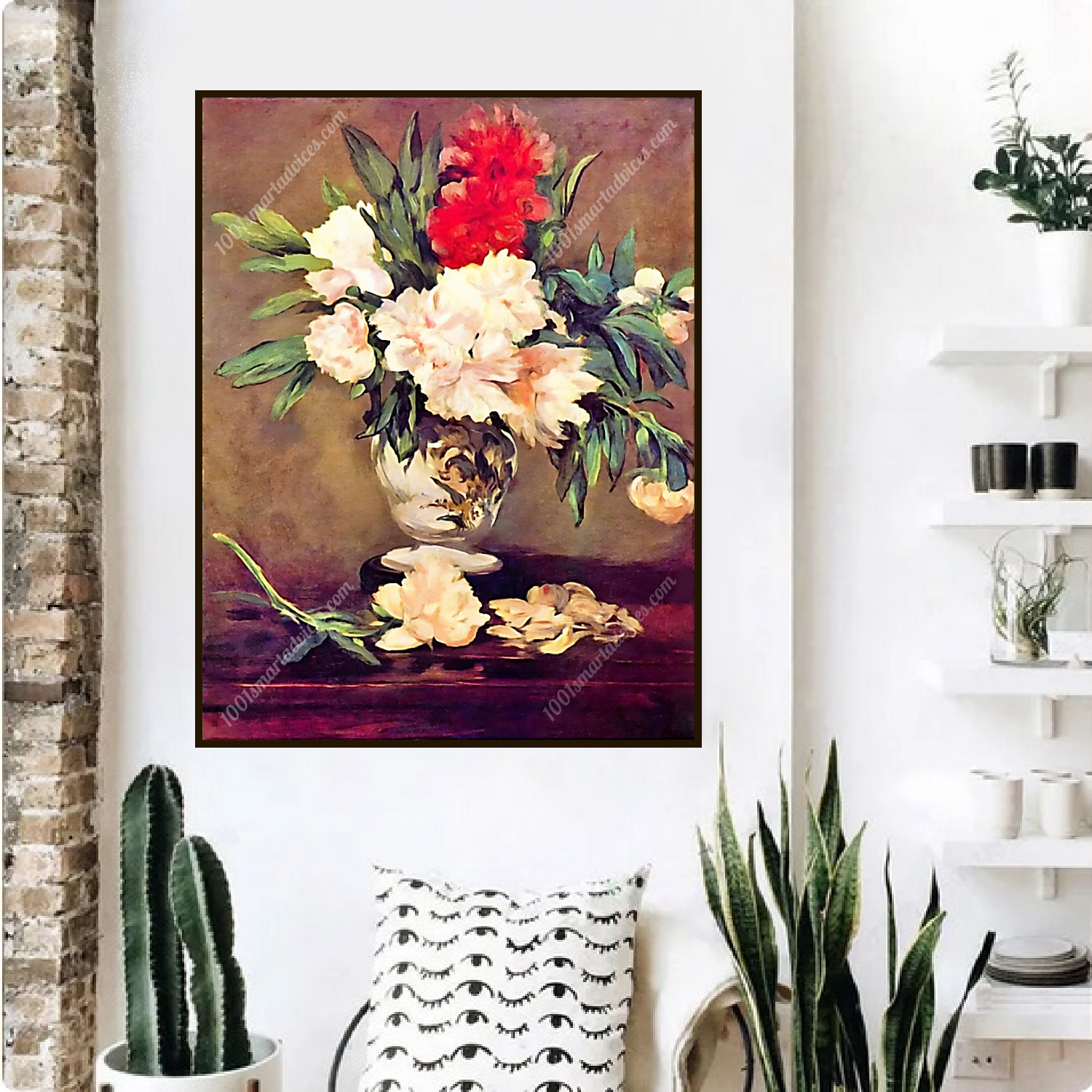 Peonies in Vase Still Life by Edouard Manet - Image 2