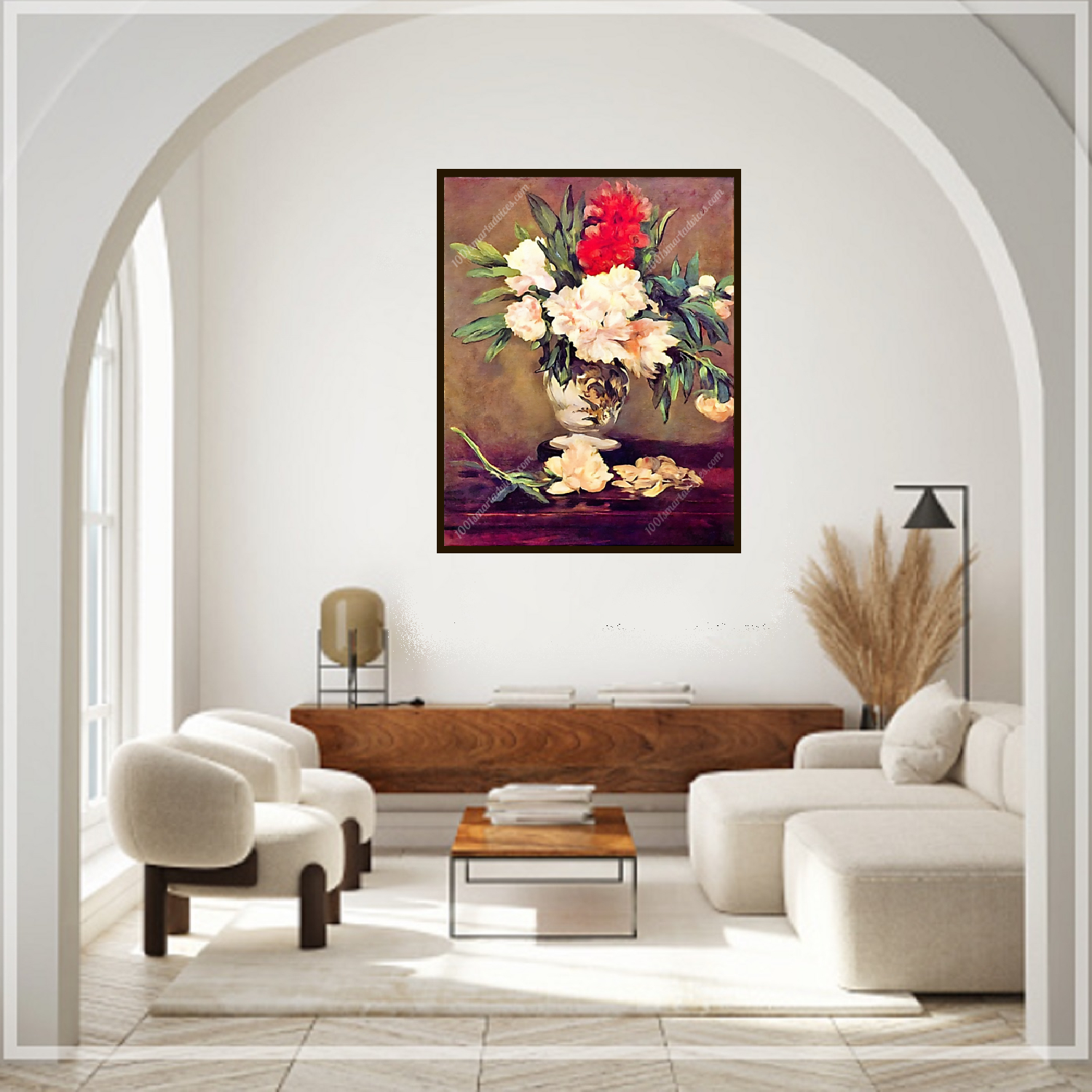 Peonies in Vase Still Life by Edouard Manet - Image 4