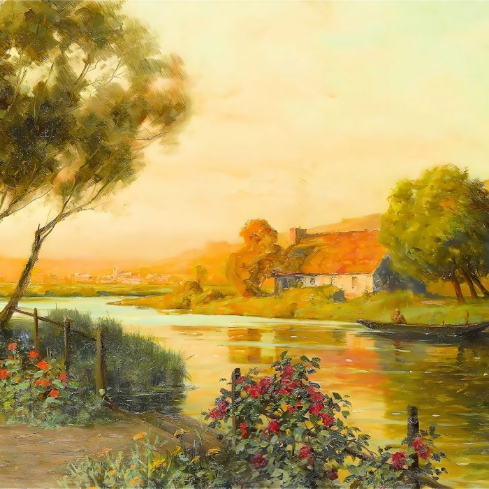 Sunset, Risle Valley by Louis Aston Knight