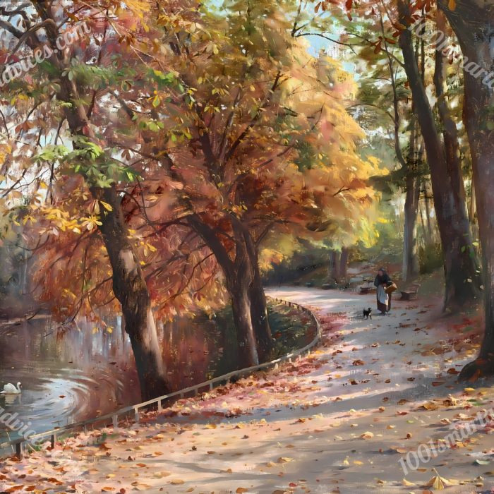 An autumn day at Kastellet in Copenhagen by Peder Mork Monsted
