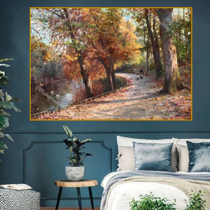 An autumn day at Kastellet in Copenhagen by Peder Mork Monsted