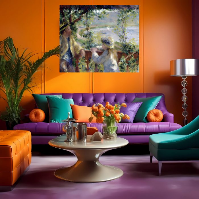 By the Water (Near the Lake) by Pierre Auguste Renoir