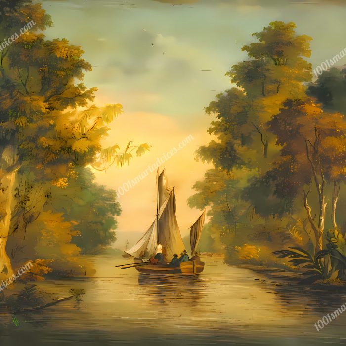 De Pontianak – River(Riviere De Pontianak) by C.W.M. Van de Velde