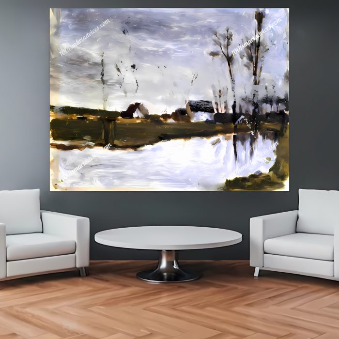 Maisons au bord de l’eau (Houses by the Water) by Paul Gauguin